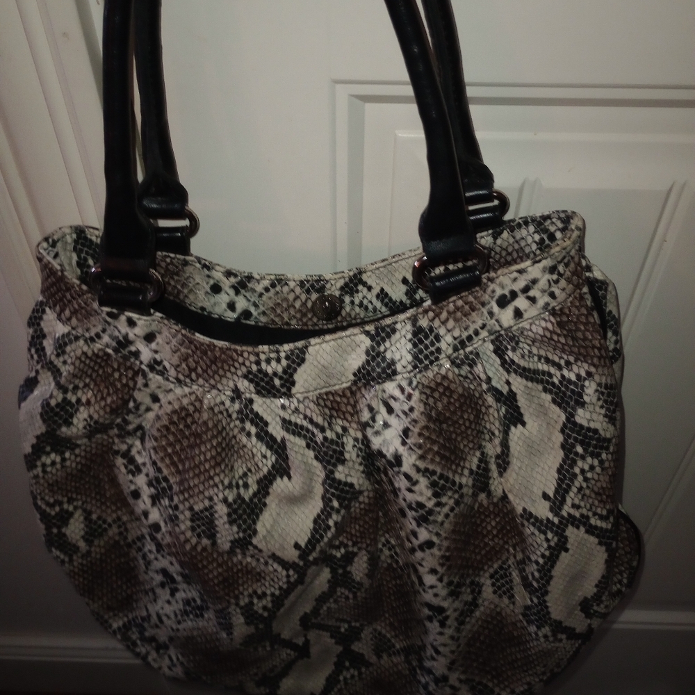 Liz Claiborne Black and Brown Shoulder Bag